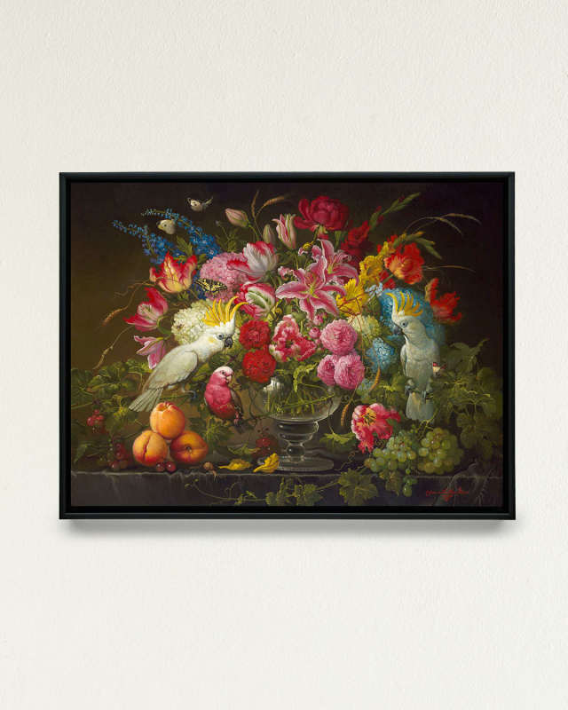 "Vibrant Floral" Limited Edition Giclee Canvas Wall Art